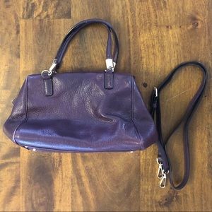 Coach mini eggplant satchel